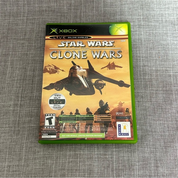 Jeu Star Wars The Clone Wars - Xbox - Bon état - Boîtier Et Instructions Inclus